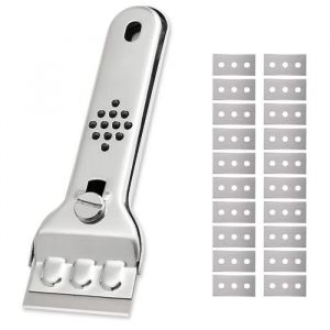 Grattoir Plaque Vitroc&eacute;ramique AQSACOKIYA - Racloir Vitroc&eacute;ramique avec 20 Lames pour Nettoyage Efficace