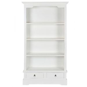 Etag&egrave;re meuble &eacute;tag&egrave;re en bois coloris blanc - longueur 97 x profondeur 34 x Hauteur 180 cm