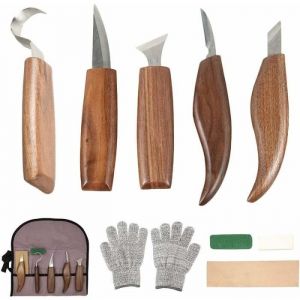 Outils de sculpture sur bois - Non sp&eacute;cifi&eacute; - 10 pi&egrave;ces - Acier au carbone - Ergonomique - Kit complet