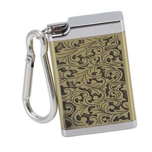 SALUTUYA cendrier de poche SALUTUYA cendrier avec porte-clés Cendrier Portable avec porte-clés en alliage pour cendrier Argent Or
