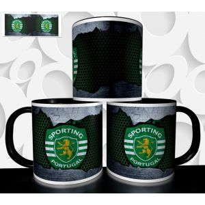Tasse &agrave; caf&eacute; - FOOTBALL CLUB SPORTING CLUB PORTUGAL - c&eacute;ramique - 325 ml - blanc