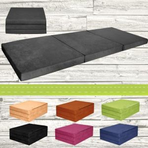 Matelas dappoint pliant - FORTISLINE - 180x65x7 cm - Gris - Housse lavable - 1 place