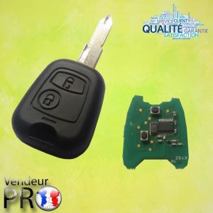 CLE TELECOMMANDE PLIP PEUGEOT 106 107 206 207 307 407 - COMPLETE AVEC ELECTRONIQUE