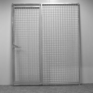 Panneau de Porte Grillagé Premium pour chenil en kit 150 x 184 cm - KeniLux Gris
