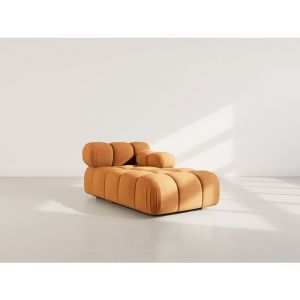 Ruby - module dassise m&eacute;ridienne droite en velours textur&eacute; - Terracotta