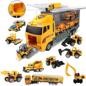 Camion Transporteur Voiture Jouet Camion Jouet Petite Voiture Tractopelle Enfant Tracteur Jouet Garcon 3 4 5 6 Ans