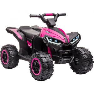 Garvee Quad &Eacute;lectrique Enfant 12V Voiture &Eacute;lectrique pour Enfants avec LED Et Musique Klaxon pour 3+ Ans 83x 53x 56cm Rose
