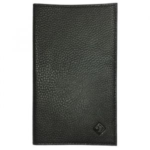 Porte chéquier talon en haut + étui carte RFID compact en cuir souple avec carte bancaire LOLUNA® (Noir)