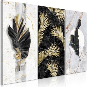 Tableau D&eacute;coration Nature 20x40cm 3 Parties - Impression sur Toile Cadre en Bois Salon Chambre D&eacute;co Murale Tableaux Maison Bureau