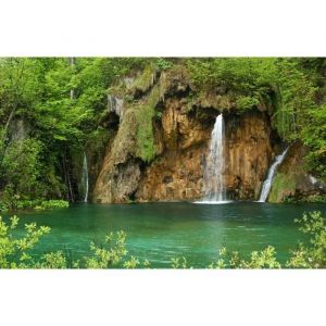 Papier Peint Photo Murale INTISS&Egrave; (5887) CASCADE-400x260cm-Tapisserie Fond d&rsquo;&Egrave;cran Affiche Poster Geant Panneau For&ecirc;t verte Arbre