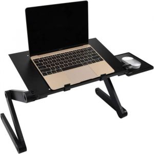 Support Ordinateur Portable Table de Lit Pliable Support PC Portable Lit Plateau Support de Lecture Inclinable pour Canapé Livre