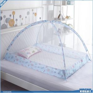 Ashata Filet de lit pliant pour b&eacute;b&eacute; Filet de berceau de b&eacute;b&eacute; pliant Installation gratuite fil dacier filet de beaute savon Bleu