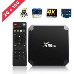 X96 Mini Android TV Box Android 7.1 Smart TV Box Amlogic S905W Quad-Core 2 Go + 8 Go 4K HD WIFI Media Player-A2