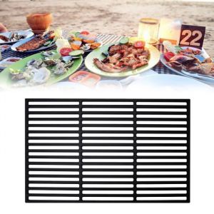Grille de barbecue - UISEBRT - 54x34cm - Fonte &eacute;maill&eacute;e - Universelle - Durable