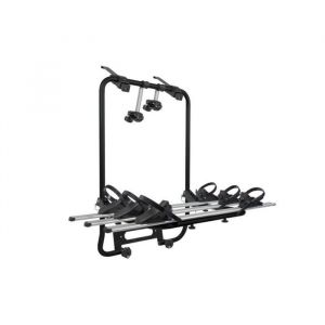 Porte-v&eacute;los sur Coffre / Hayon 3 v&eacute;los pour Vw Transporter T5 - Menabo Shadow Black T5