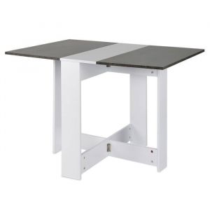 Table &agrave; Manger Pliable - Lvhcmfohm - Table de Cuisine Pliable avec 2 Abattants - pour Petits Espaces - 1025x76x73 cm - Gris