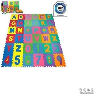 Puzzle tapis mousse bébé alphabet et chiffres 36 dalles 32x32 cm - Ayun pa
