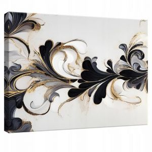 Impression sur Toile Abstrait Fleurs Moderne 60x40 cm XXL Tableau Décoration Deco Murale Intissée pour Salon Chambre Cuisine