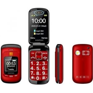 Téléphone mobile senior à clapet - MARQUE - Double écran LCD - Sonnerie ultra forte - Bouton SOS rouge - 24 po