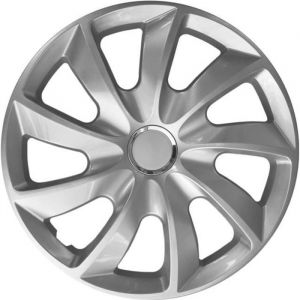 Enjoliveurs argent 17 pouces Stig NRM 4x enjoliveurs de roues OPEL FORD CITROEN AUDI VW