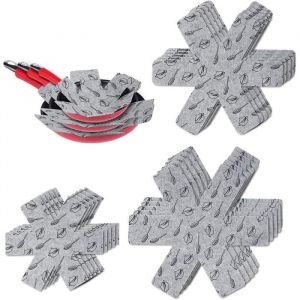 Protections pour po&ecirc;les - Prot&egrave;ge-po&ecirc;les en Feutre - Lot de 15 - Couleur Gris - Accessoires de cuisine