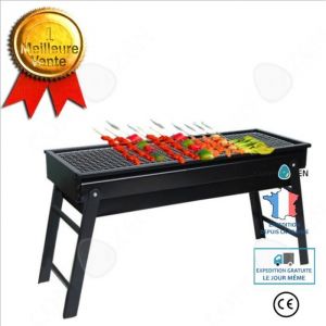 CONFO® Barbecue Pliable Extérieur Pliant Barbecue Portable Barbecue Tiroir Charbon De Bois Barbecue Barbecue De Camping Barbecue