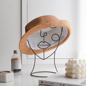 Porte Chapeau - BININBOX - Tête de Mannequin - Fer Durable - Design Abstrait - Décoration Maison
