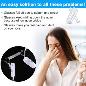 Plaquettes nasales pour lunettes plaquettes nasales adhésives antidérapantes coussin de nez en Silicone souple pour lunettes