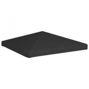 6772NEU- Toile de toit de belvédèreToile de rechange pour pavillon tonnelle tente imperméable 270 g-m² 3x3 m Noir