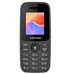T&eacute;l&eacute;phone GSM 2G Double SIM Konrow Moby - &Eacute;cran 177 - Noir