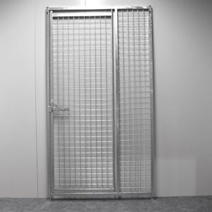 Panneau de Porte Grillagé Premium pour chenil en kit 100 x 184 cm - KeniLux Gris
