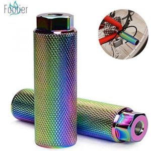 Bike Pegs Antidérapantes en Alliage daluminium 1 Paire BMX Pegs Repose-Pieds Cylindriques pour Vélos BMXPédale de Vélo
