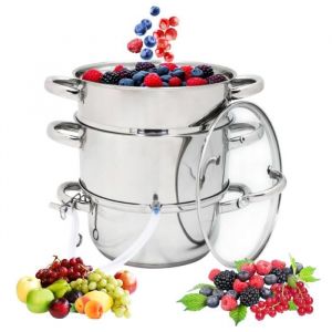 Extracteur de jus &agrave; vapeur Acier inoxydable 8L Cuiseur &agrave; vapeur de fruits Induction