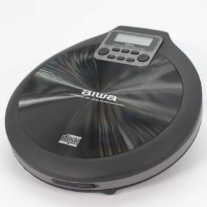 Lecteur CD / CD-R / MP3 portable Aiwa PCD-810BK gris noir avec écouteurs et étui ESP