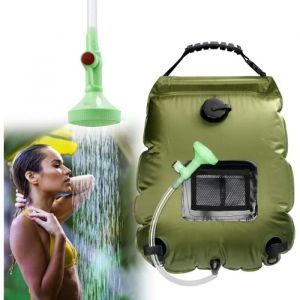 Sac de Douche Solaire Camping 20L Sac de Douche Solaire Portable Douche de Camping Voyage Douche deau Chaude avec Pommeau de Douc