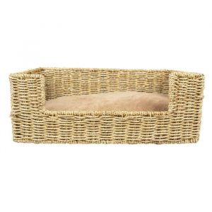 LAROY DUVO Laguna Panier entrée en zostère & coussin - Taille S - 46 x 30 x 20 cm