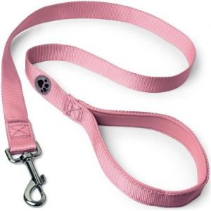 Laisse pour Chien Rembourrée - Rose - 100cm - IGADGITZ - Lumineuse - Réfléchissante - Polyester