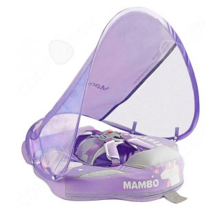 C Anneau de natation pour enfant de 3-24 mois bouée de natation non gonflable avec parasol amovible et bouées de queue bouée