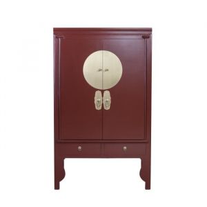 Fine Asianliving Armoire de Mariage Chinoise Scarlet Rouge Collection Orientique L 100 x P 55 x H 175 cm