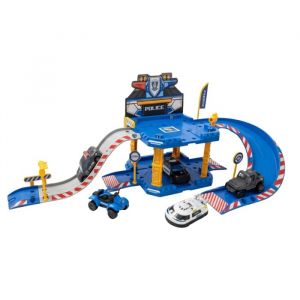 Garage de Police 40 pcs à Assembler – Avec 1 Voiture Rampe Accessoires et Autocollants Jeu de Construction et Créatif