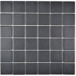 Carrelage Mosaïque - MOSAÏQUE - MOS14-0311-R10 - Céramique Noir - Antidérapant - Receveur de Douche