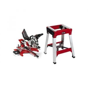 Scie &agrave; onglet radiale Einhell TC-SM 2131/1 Dual 1800W avec laser et pi&egrave;tement universel