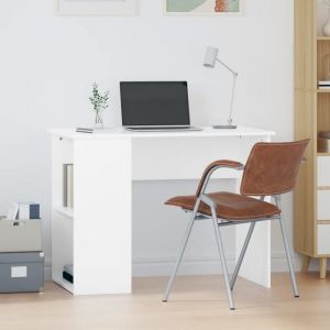 SALE 2025Bureau informatique multim&eacute;dia - Bureau Blanc 100x55x75 cm - bois ding&eacute;nierie2625 Kg 4192