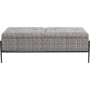 Banc-coffre Iceland blanc et noir 120x40cm Kare Design