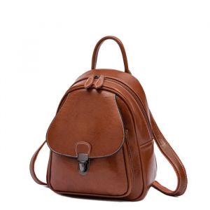 Sac à dos - FUNMOON - Cuir Véritable - Jaune - 22x10x27 CM - Femme