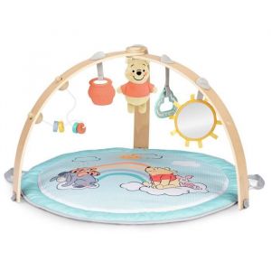 DISNEY BABY- WINNIE- Tapis d&eacute;veil b&eacute;b&eacute; au sol reversible &eacute;volutif pliable- arche en bois-  jouets sensoriels et musicaux miroir