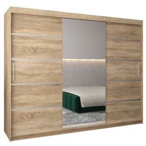 Armoire porte coulissante miroir Verona 2 250 250x200x62cm corps Chêne Sonoma ABIKSMEBLE