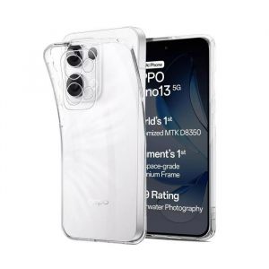 Coque pour Oppo Reno 13 5G - housse etui silicone gel fine + verre trempe - TRANSPARENT TPU