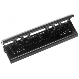 Perforatrice r&eacute;glable &agrave; 6 trousPerforatrice A5 A6 A7 6 anneaux avec marquage de positionnement capacit&eacute; de 6 feuilles