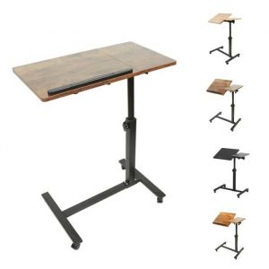 Table de Lit pour Ordinateur - ELANCOOH - Hauteur R&eacute;glable - Bureau PC sur Roulettes Verrouillables